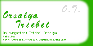 orsolya triebel business card